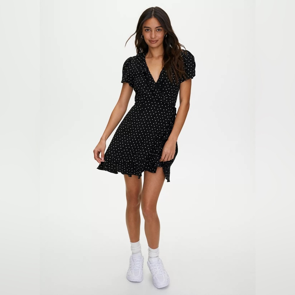 Aritzia Ruffle Wrap Dress
